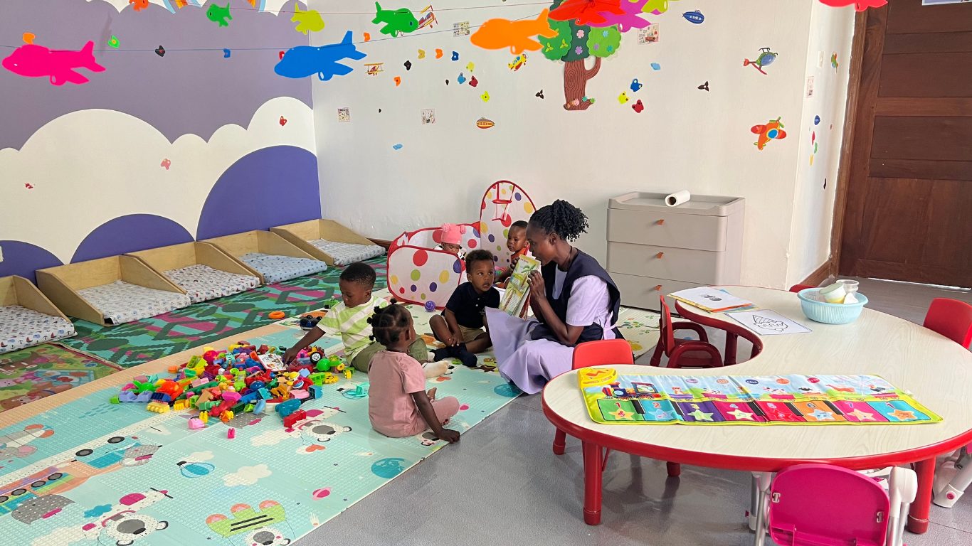 Bright, colourful Acres of Fun classroom